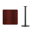 thumbnail image 3 of Flash Furniture 30'' Square Mahogany Laminate Table Top with 18'' Round Bar Height Table Base, 3 of 3
