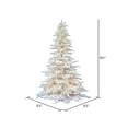 thumbnail image 3 of Vickerman 7.5' Flocked White Spruce Artificial Christmas Tree, Warm White Single Mold LED Lights, 3 of 5