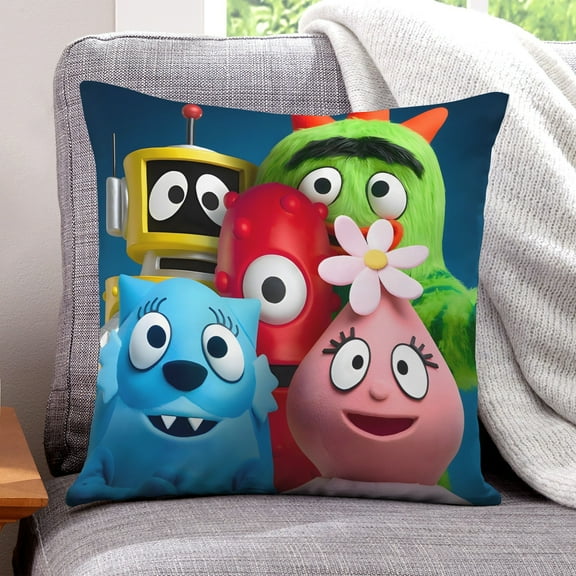 YOUYONGZHI Yo Gabba Gabba-themed plush velvet Pillow Cover Case Gifts Pillowcase Home Decorative Throw Cushion Birthday Present Fans Lover