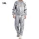 thumbnail image 4 of Seitruly Salón Sauna Traje Jogging Ejercicio Fitness Entrenamiento Sudor Pérdida de peso Chaqueta Reutilizable PVC Trajes deportivos Equipo masajeadores Plata XXXL, 4 of 6