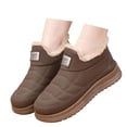 thumbnail image 3 of Wovix Womens Winter Snow Boots Waterproof Insulated Warm Faux Fur Lined Ankle Slip On Walking Comfortable Outdoor Boot Daily Coffee 39, 3 of 7
