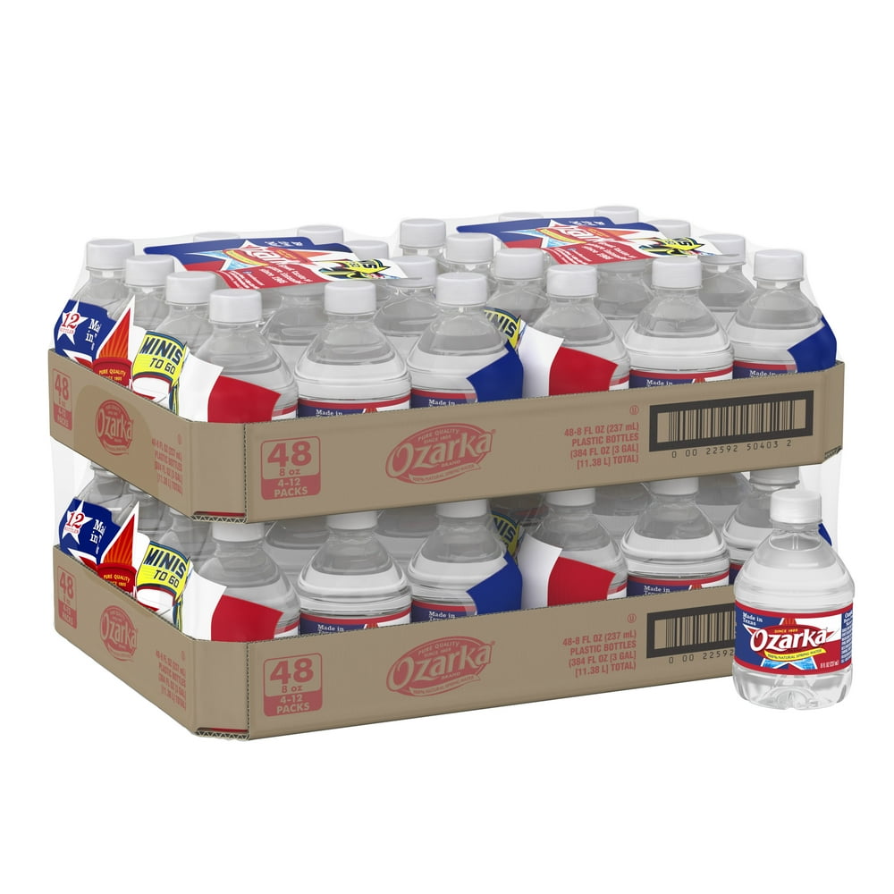 OZARKA Brand 100 Natural Spring Water, 8ounce mini plastic bottles