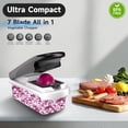 thumbnail image 7 of Aonhom Vegetable Chopper Food Slicer, 15 in 1 Multi-Function Food Chopper for Onion, Veggie, Cheese Grater, Vegetables Cutter With Large Container, Kitchen Gadgets (White), 7 of 7