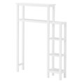 thumbnail image 1 of Dover Over Toilet White Wood Bathroom Organizer with Side Shelving, 1 of 7