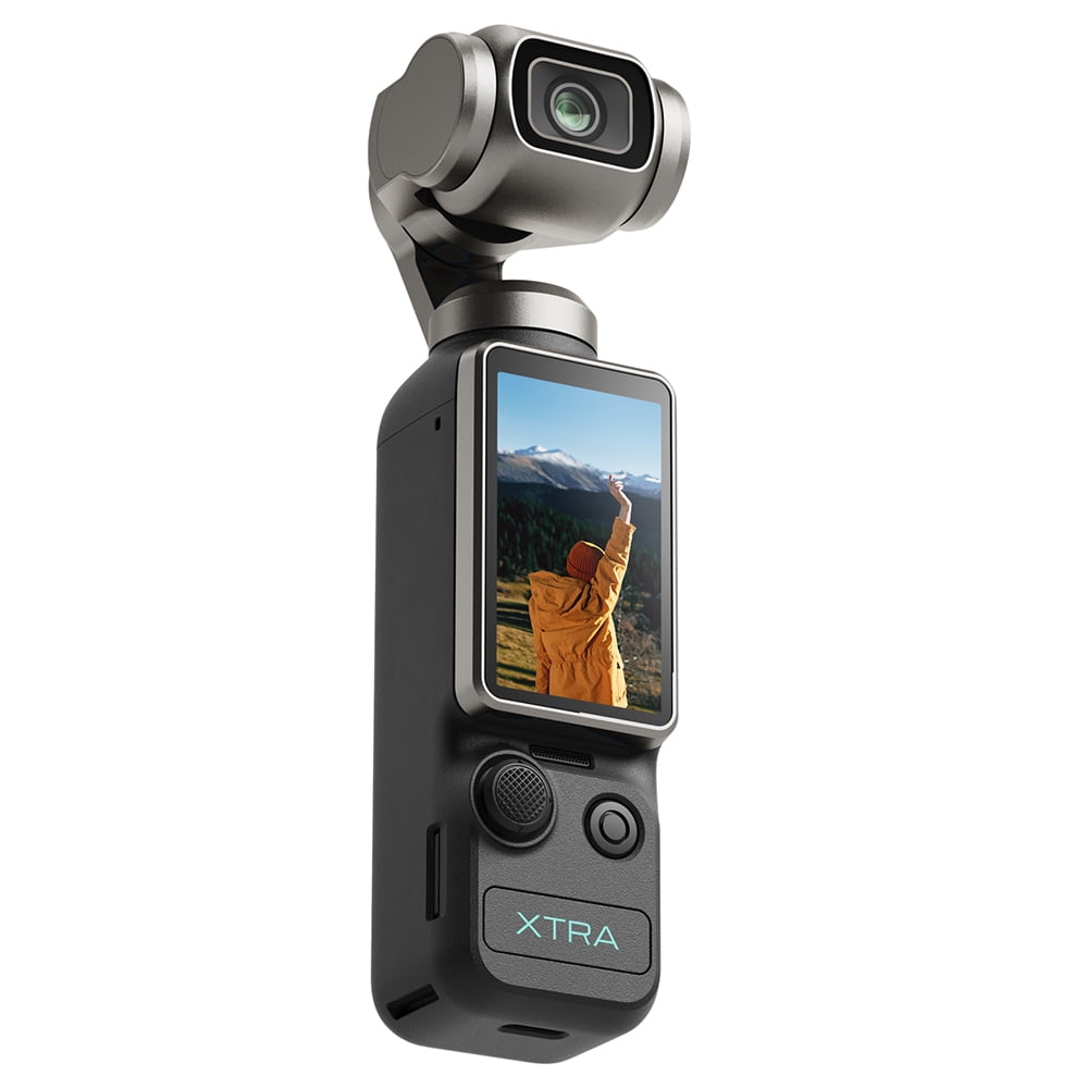 Xtra Muse Pocket Gimbal Camera, 1-Inch Sensor 4K/60fps Vlogging Camera, 3-Axis Mechanical Stabilization, AI Subject Tracking, 2" Touch Screen, True Vertical Video Creator Camera for TikTok & YouTube