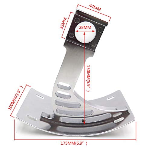 XKMT-Polished Curved Side Mount License Plate Tag Holder Bracket Compatible With Yzf-R6S Yzf-R1 [B00YWCHYCO]