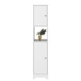 thumbnail image 2 of Linen Cabinet With Four Interior Shelves And Space Design White Finish Functional Feature, 2 of 3