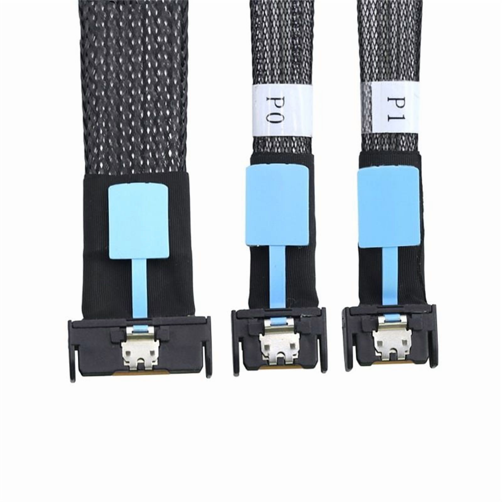 Gen5 MClo X8 Adapter Cable Gen5 MCIO X8 to Dual MCIO X4 Server Cable for PC SATA 3.0 U.2 Oculink Pcie Sata Cable 1M