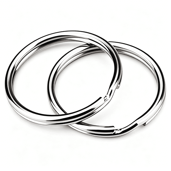 GASTROPOD 100-Pack 1 Inch Split Key Rings, Nickel Plated Steel Keychain Rings for Keys and DIY Crafts, Durable Hardware with Smooth Edges