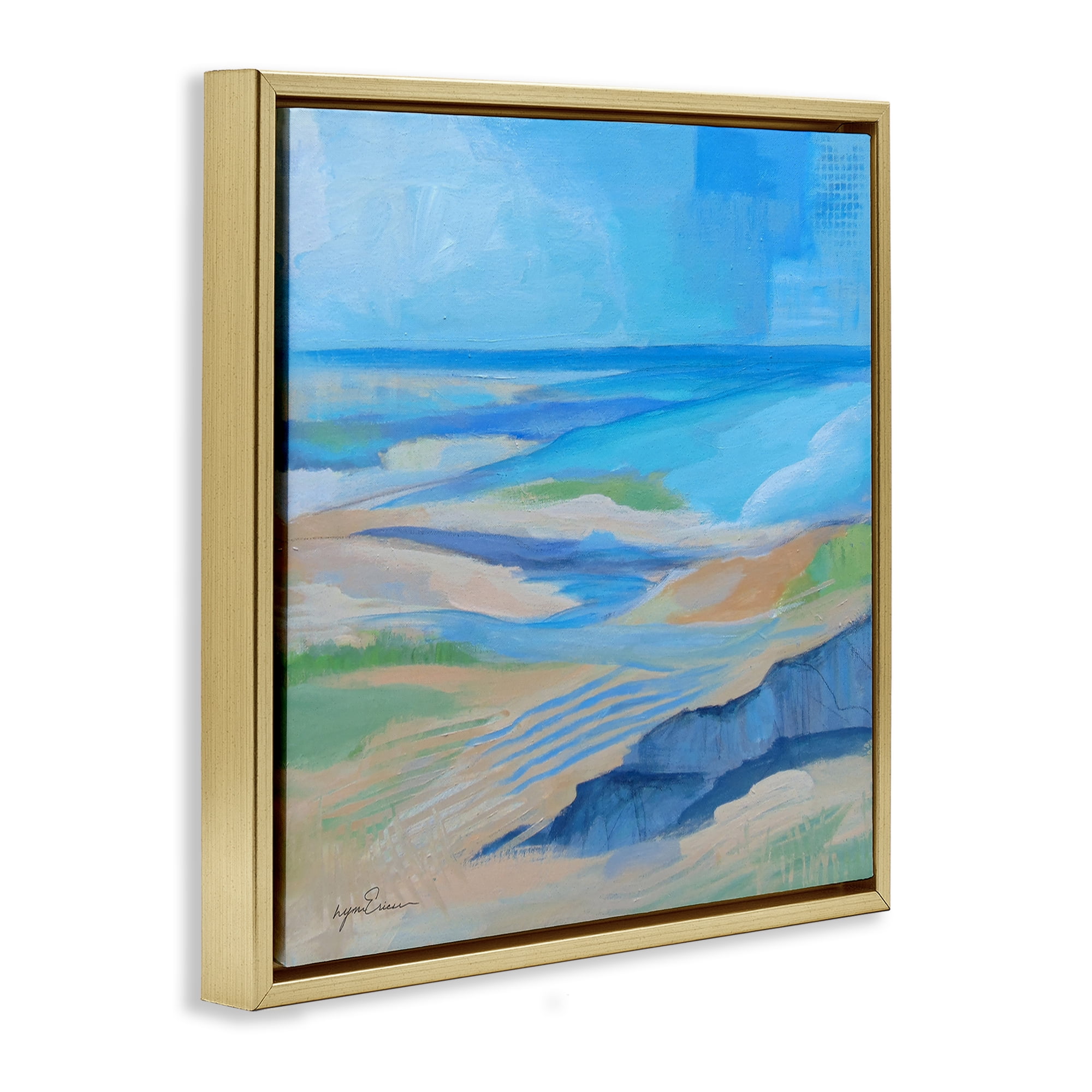 Stupell Industries After The Storm Beachscape Gold Framed Floater Canvas Wall Art, design by Lynn Ericson Fine Art