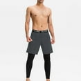 thumbnail image 2 of IROINNID Men's Sports Shorts Comfy Fake Two-piece Quick-drying Basketball Fitness Shorts, 2 of 5