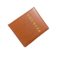 thumbnail image 1 of Inteprter Titular de la moneda de papel Shell Funda de cuero para libros de dinero Portátil Hogar Billete Álbum Aniversario Banco Escuela Protector Almacenamiento y organización del hogar Marrón Inteprter HA073889-02, 1 of 6