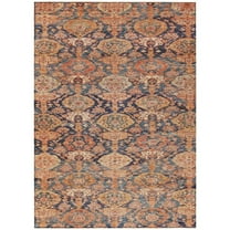 HomeRoots 603389 3 x 5 ft. Terra Cotta & Charcoal Damask Washable Indoor & Outdoor Rectangle Area Rug