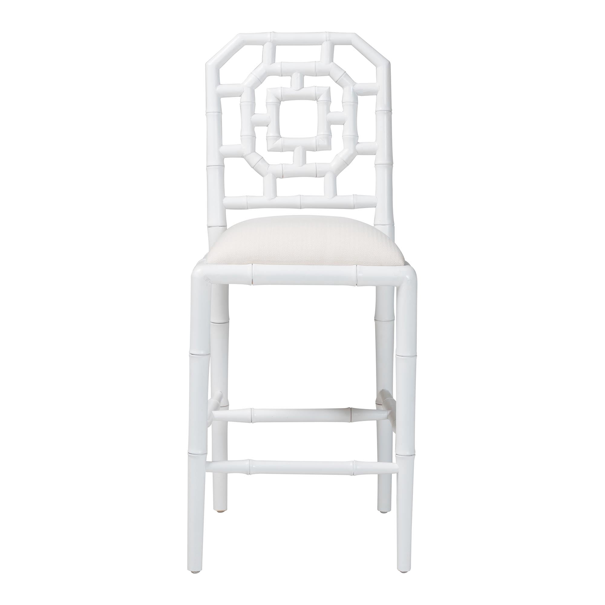 bali & pari Boone Boho Counter Stool, Counter Height 25.6", White