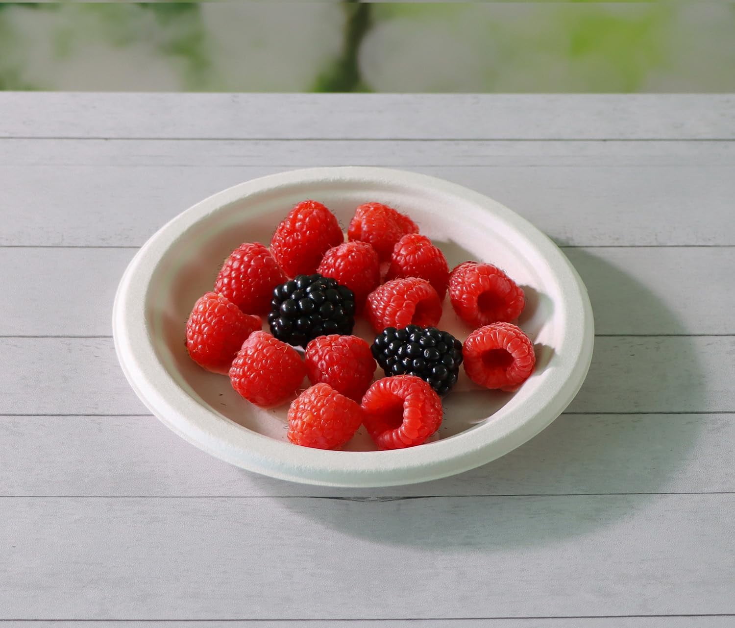 200 Count 6 Inch Small Heavy Duty Compostable Dessert Plates, Biodegradable Bagasse and Bamboo Fiber Paper Plate