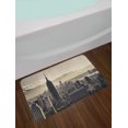 thumbnail image 2 of New York Bath Mat, Aerial View of NYC in Winter American Architecture Historical Popular Metropolis, Non-Slip Plush Mat Bathroom Kitchen Laundry Room Decor, 29.5 X 17.5 Inches, Beige Grey, Ambesonne, 2 of 2