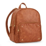 No Boundaries Cognac Front Zip Pocket Backpack