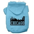 thumbnail image 1 of Sweat à Capuche pour Animaux Chicago Skyline, Bleu Bébé, Taille Sm (10), 1 of 1