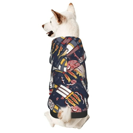 Haiem Cartoon Space 1 for Winter Dog Hoodie Sweatshirts with Pockets Warm Dog Clothes for Small Dogs Chihuahua-Small