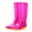 #211-Pink, variant on Adult High-Cut Waterproof Rain Boots – Slip-Resistant Fleece-Lined with Winter Outdoor Work & Daily Waterproof Footwear,Plus Size
