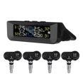 thumbnail image 1 of Tire Pressure Monitoring System, Wireless Solar Tire Pressure Monitor System with LCD Display, Voice Function, 6 Alarm Modes and 4 Internal Sensors, Real-time Display Tire Pressure Monitor S, 1 of 6