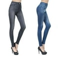 thumbnail image 5 of Women Wild Denim Jeggings with Pockets Stretch Jeans Leggings High Waist Slim Leggings, 5 of 7