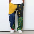 thumbnail image 2 of XFeng Men Pleated Wide Leg Dress Pants Casual Loose Trousers, 2 of 5