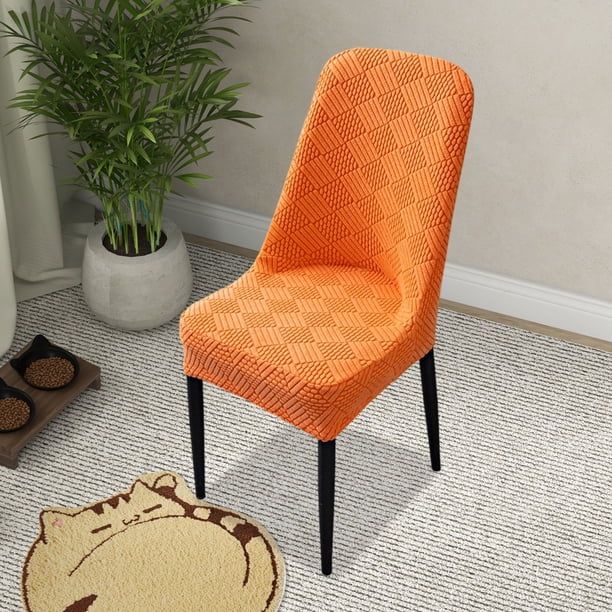 Herunwer Large Arcs Half Pack Elastic Dining Table Chair Cover Half Round Household Chair Cover Cushion Backrest One Universals Chair