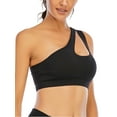 thumbnail image 2 of Women's Sleeveless Crop Tops Sexy One Shoulder Strappy Sport Bra Basic Crop Tank Tops, 2 of 7