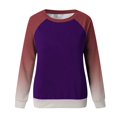 thumbnail image 5 of Tumotour Sweatshirt For Women Crew Neck Long Sleeve Side Split Tunic Pullover Tops Womens Fall Fashion 2024 Casual Patchwork Gradient Color Block Loose Soft Comfortable Pullover Tops, 5 of 5