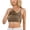 Khaki, variant on Women's Shelf Bra Camisole Adjustable Spaghetti Strap Basic Layer Padded Undershirt Khaki L