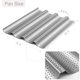 thumbnail image 2 of 2 Pack Nonstick Perforated Baguette Pan 15" x 13" for French Bread Baking 4 Wave Loaves Loaf Bake Mold Oven Toaster Pan (Silver), 2 of 5