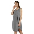 thumbnail image 3 of Inkmeso WoMen's Casual Loose Fit Sundress Sleeveless Henley Beach Dress w/ Patch Pocket, 3 of 7
