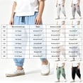 thumbnail image 3 of Boys Harem Jogger Pants Lightweight Loose Fit Sweatpants Elastic Cuff Breathable Summer Bottoms 2-14 Years, 3 of 5