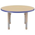 thumbnail image 3 of ECR4Kids 36in Round Everyday T-Mold Adjustable Activity Table Maple/Blue/Sand - Chunky Leg, 3 of 4