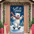 thumbnail image 7 of Cartoon Polar Bear Winter Banner Snowflakes Ice Skating Holiday Let it Snow for Winter Party Christmas Event Seasonal Decoration, 7 of 7