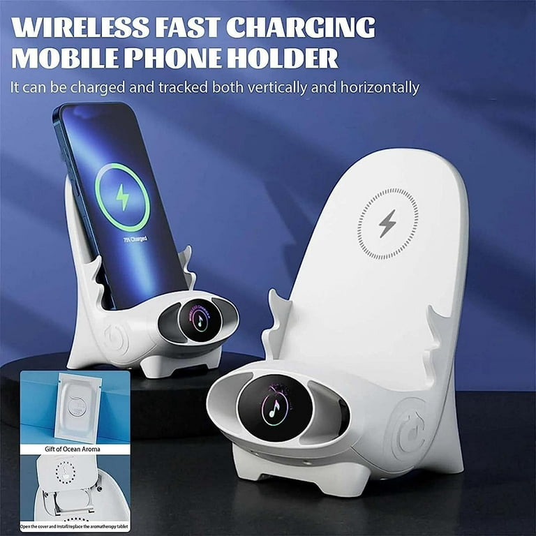 Mini Chair Wireless Fast Charger Multifunctional Phone Holder, Portable  Mini Chair Wireless Charger, Upgraded Wireless Charging Phone Stand Bracket,  with Speaker Function, for All Phones 