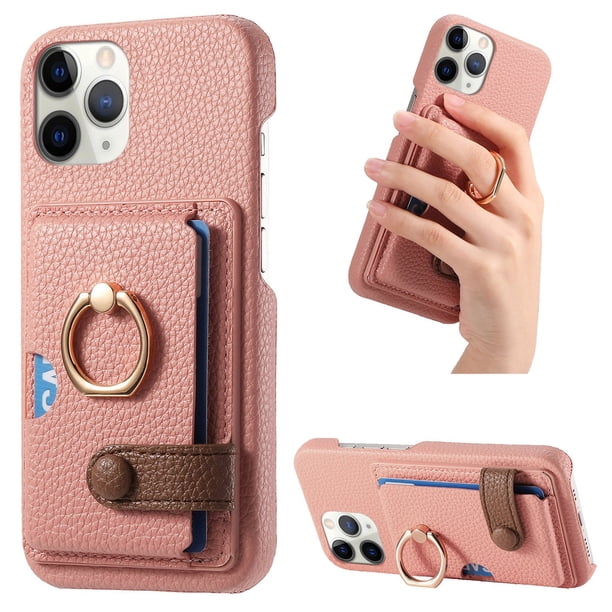 Compatible con iPhone 16 Pro, Funda GANGXUN con soporte magnético y tarjetero