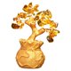 thumbnail image 2 of Árbol de Dinero Feng Shui, Adornos de Estilo Bonsái, árbol de La de Cristal Amarillo de Decoración, árbol de para La Y Pequeño Macarena Estatua del árbol de la suerte, 2 of 7