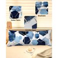 thumbnail image 3 of Modern Geometric Navy Blue Throw Pillow Cover,Abstract Gold Lines Nordic Art Rectangle Decorative Pillow Case Protector Soft Cushion Cover Lumbar Pillowcase for Couch Sofa Bedroom Car Decor 20x54 In, 3 of 8