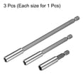 thumbnail image 3 of Uxcell 3pcs Portabrocas Magnético 2.4" 4" 6" Longitud 1/4" Punta Hexagonal Acero Cr-V Extensión Adaptador de Broca de Cambio Rápido, 3 of 7