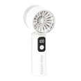 thumbnail image 2 of Ventilador portátil de alta velocidad con pantalla digital, recargable por USB, mini ventilador silencioso, 5 velocidades, compacto para viajes, oficina y uso al aire libre., 2 of 7