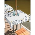 thumbnail image 2 of Outdoor Tablecloth with Umbrella Hole for Patio/Picnic/Party/Camping, Blue Grey Eucalyptus Waterproof Table Cloth Square Cover Washable, Watercolor Spring Weeping Botanical (54"x 54"), 2 of 8
