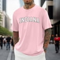 thumbnail image 2 of City Letter Print Short Sleeve Crew Neck T Shirt Casual Graphic Tee Urban Style Top Pink XXL, 2 of 4