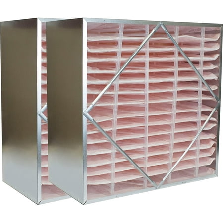 

Filterbuy 24x24x6 Air Filter MERV 11 No Header Rigid Cell Box Filters HVAC Replacement (2-Pack)