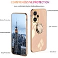 thumbnail image 4 of Compatible with Poco F5 Case Silicone TPU Shockproof Xiaomi Poco F5 Phone Case with Magnetic Ring Kickstand Plating Anti-Scratch Cases (Pink), 4 of 14