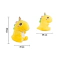 thumbnail image 4 of Dinosaurio De Peluche con Cuerno Tierno Amarillo Importadora La Merced Felpa Suave, 4 of 4