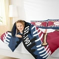 thumbnail image 5 of Homewish Boys Baseball Game Full Size Comforter Sets,Sport City Silhouette Bedding Comforter Set,White Red Blue Bedding Sets For Boys Kids,Ultra Soft Home Decor Reversible,3pcs, 5 of 9