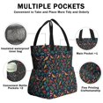 thumbnail image 3 of Pioneer Flower Floral Print Pattern Drawstring Lunch Bag Women - Drawstring Lunch Bag Insulated for Work Office - Stain-Resistant Large Lunchbags for Women with Multi-Pockets, 3 of 6