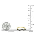 thumbnail image 3 of Dazzlingrock Collection Round Blue Sapphire Wedding Band Curved Guard Ring for Women (0.15 ctw, Color Blue, Clarity Highly Included) in 10K Yellow Gold, Size 6.5, 3 of 4